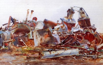 John Singer Sargent Painting - Una refinería de azúcar destrozada John Singer Sargent